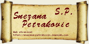 Snežana Petraković vizit kartica